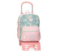 ROLL ROAD Spring is Here School Backpack with Trolley Pink 30x38x12cm Polyester 13.68L, pink, School Backpack with Trolley