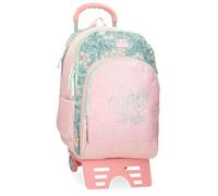 ROLL ROAD Spring is Here School Backpack with Trolley Pink 33x44x17cm Polyester 24.68L, Pink, School Backpack with Trolley