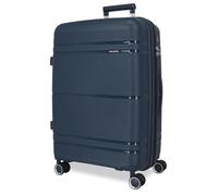 ROLL ROAD Universe, Cabin Suitcase, Luggage, Interior with Two compartments, Made of Polypropylene Material, Durable and Lightweight 4 Swivel Wheels, Side Combination Closure from Joumma Bags, Navy