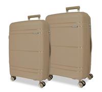 Roll Road Universe Luggage Set Beige 65/75 cm Rigid 7.3 kg TSA Closure Integrated Polypropylene 7.3 kg 161L Extendable, Beige, One Size, Suitcase Set