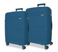 Roll Road Universe Suitcase Set Blue 65/75 cm Rigid 7.3 kg TSA Closure Integrated Polypropylene 7.3 kg 161L Extendable, Blue, One Size, Suitcase Set