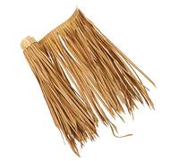 Roll Simulated Thatch Tile Raffia Grass Simulated Thatch Roof Mat Garden Thatch Material Fake Roof Landscaping Thatch Decor Patio Hay Faux Dark Grey