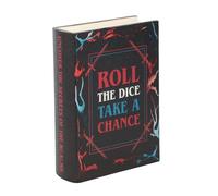 Roll the Dice Take a Chance Storage Box | Book Shaped Dice Holder | RPG Tabletop Gaming Box | Fantasy Storage | Geeky Gift | Retro Design