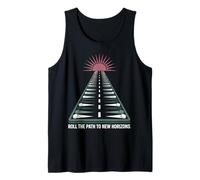 Roll The Path to New Horizons Backgammon Sunrise Design Tank Top
