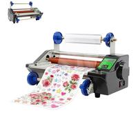 Roll-to-Roll Transfer Film Composite Machine, Hot & Cold Roll Laminator with Adjustable Speed for A3 Paper Documents Cards Photos