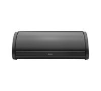 Brabantia Roll Top Bread Bin - Large Countertop Storage Box for Bread, Bagels, Rolls - Space-Efficient Kitchen Design with Flat Top, Durable Metal - Matt Black
