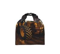 Roll Top Insulated Lunch Bag, Adult Lunch Tote ThunderTractorGold pattern