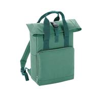 Roll Top Twin Handle Backpack Bagbase Green One Size