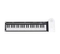 Roll Up 49-Key Electronic Keyboard with Built-in Speaker, Flexible Silicone Piano for Travel and Learning, Compatible with USB Power, 16 Tones & 10 Rhythms, Includes Cable and Case