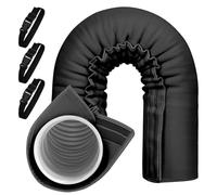 Roll Up Air Conditioner Hose Cover, Flexible Wrap Cover for Air Conditioning Pipes | Washable Accessory Heat Reducer with 3 Adjustable Straps for Home Hotel Outdoor Window