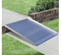 Roll Up Aluminium Ramp - Portable & Quick to Install Wheelchair or Scooter Metal Ramp for Easy Access to Houses, Cars & On Steps mysmartbuy Silver One Size
