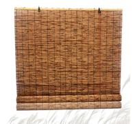 Roll Up Bamboo Shades Blinds, Waterproof Roller Shutters Retro Curtains, Privacy Screen Bamboo Outdoor Blind, For Porch, Patio, Yard, Windows(W45xH71IN(115x180CM))