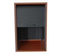 Roll up Cabinet Door Kit White/Black, Kitchen Cabinet Appliance Garage Door Tambour, Plastic ABS Cupboard Gate with Panles & Track, Sideboard Gate(Black,24x18in (61x46cm))