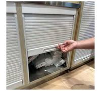 Roll Up Cabinet Door with Handle, Pull-Down Plastic Retractable Closet Doors, Flexible Tambour Sliding Door Replacement for Windows Cupboards(22x30 (55.9x76.2cm))