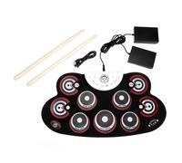 Roll-Up Drum Set 9 Silicon Electronic Drum Pads USB/Battery Powered for Kids