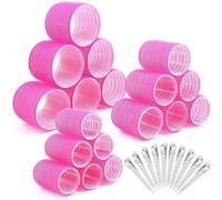 Roll Up Hair Curler, Hair Roller Set with Clips, Hair Roller Set 18 Hair Curling Tools - Includes 10 Hairpin Hair Styling Tools, Curly Roller Straight Hair Helper