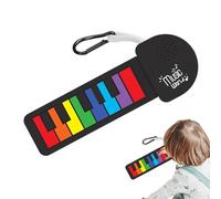 Roll up Keyboard Piano, Mini Electronic Keyboard, Foldable Silicone Piano Toy, Roller Pianos Keychain, Soft Texture, Desktop Practice Instrument Toy for Outdoor Activities, Home, Park, Travel, School