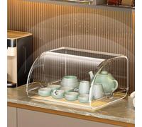 Roll Up Lid Box Transparent Roll Up Lid Counter Storage Clear Roll Up Lid Keeper for Dining Table, Kitchen, Cabinet