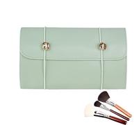 Roll up Makeup Brush Bag,Detachable Cosmetic Bag - 4-in-1 Portable Roll up Brush Storage Bag, Foldable Beauty Kits Organizer for Travel Bathroom