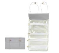 Roll up Makeup Brush Bag | Detachable Cosmetic Bag | Portable Roll-up Brush Storage, Foldable Large Capacity 4-in-1 Roll-Up Cosmetic Storage