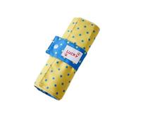 Roll-Up Makeup Brush Bag,Makeup Brush Holder for Women,Yellow | 10 Slots, Canvas Material, 12.20 x 7.80 in, For Brushes And Pens, 1 Pack, Tools Not Included