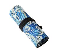 Roll-up Pencil case, 24/36/48 compartments, Large Capacity Cotton and Linen Printed roll-up Pencil case, Colored Pencil Sketching Stationery Bag, a Must-Have for artistsadults, Students, and tra (24)