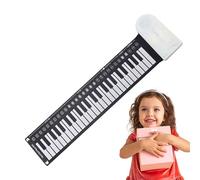 Roll Up Piano - 49-Key Flexible Keyboard, Portable Music Mat | Foldable Electronic Digital Piano, Travel-Friendly Educational Instrument, Beginner Practice Keyboard Indoor Outdoor Learning