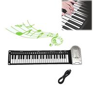 Roll Up Piano,49 Keys Electric Piano Keyboard,Portable Keyboard Piano,Keyboard Piano for Beginners(Silver)