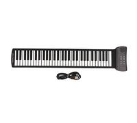 Roll Up Piano, 61 Keys Portable Electronic Keyboard Foldable Bluetooth MIDI Keyboard Piano for Computer Tablets Supports External Sound or Headphones(PM61)