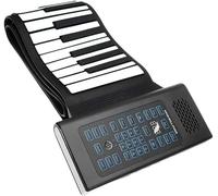 Roll Up Piano, 88 Keys Rechargeable Keyboard Roll Up Piano Speaker Musical Instrument Electric Accessory Black