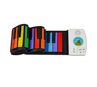 Roll Up Piano Electric Digital Roll Up Keyboard Piano Gifts Rainbow 71x13.5x0.9 cm