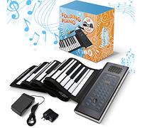 Roll Up Piano Folding Portable Keyboard | 61Keys | Music Gifts for Women Men Girl Boys Kids | Educational Toys Gift Set | Digital Beginner Piano