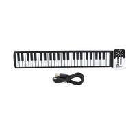 Roll Up Piano Keyboard 49 Keys Foldable Portable USB Rechargeable Silicone Electronic Hand Roll Piano