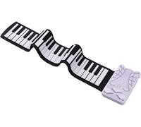 Roll Up Piano, Portable 49-Key Folding Electronic Piano Keyboard 8 Tones 6 Demos Record Funtion Built-in Speaker with Echo Sustain Trill Effect