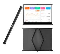 Roll-up Projection Screen, Mobile Projection Screen, Manual Pull-Down Projector Screen, Lightweight And Portable, Suitable for Indoor and Outdoor Use In School Conference Rooms(50"16:9)