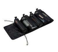 Roll Up Toiletry Bag - Travel Makeup Organizer Toiletry Bag Foldable Cosmetic Storage Container with Compartments for Business Travel on Holidays and, Black, Se référer au descriptif, Refer to