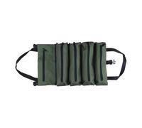 Roll-up Tool Bag Canvas Fabric Multi-tool Organizer All-in-one Garage Storage(Black)