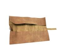 Roll Up Tool Pouch | 5 Compartments Retro Portable Handmade Leather Roll Up Tool Pouch for Screwdrivers, Scissors, Wrenches, Plumbers, Chefs, Electricians, Carpenters
