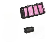 Roll-Up Travel Cosmetic Bag Toiletry Organizer with 4 Zippered Compartments, Hanging Makeup Pouch with Snap Closure, 100g
