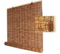 Roll Up Window Blinds Bamboo Blackout Shades for Outdoor Patio Ventilating Roman Roller Blind 50cm 80cm 90cm 110cm 150cm wide Bamboo Shades Partition Decoration ( Color : Wide 150cm , Size : High 160c