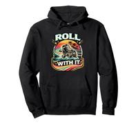 Roll With It Skating Derby Quad Disco Skates Skater Pullover Hoodie