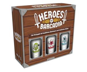 Rollacrit, Heroes of Barcadia, German version, fun party game for 2-6 adults aged 18 and up, board game with 30-90 playing time per game