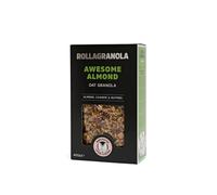 Rollagranola - Awesome Almond Oat Granola 400g Pack. 100% Natural, Made With Gluten Free Oats. Suitable For A Vegan Diet With No Added Sugar. Handcrafted In The UK- 1x400g Pack