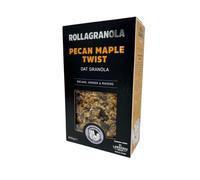 Rollagranola - Pecan Maple Twist Oat Granola - 400g Pack. 100% Natural, Made With Gluten Free Oats. Suitable For A Vegetarian Diet With No Added Sugar. Handcrafted In The UK - 400g Pack of 1