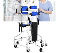 Rollaters/Walkers with Seat,Hemiplegia Rehabilitation Standing Frame,Height and Width Adjustable,8 Wheels Anti-Tip,Suitable for Disabled People,Adults with Strokes(Women's)