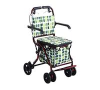 Rollator Folding Walker with Wheels Walking Frame with Shopping Basket Padded Seat Trolley