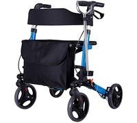 Rollator for Elderly with Basket, Rollator with 4 Wheels, Walking Aid, Folding Walking Frame, Seat, Ergonomic Brakes and Padded Back Yearn for
