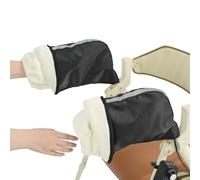 Rollator Gloves, Velvet Lined Riding Gloves With Reflective Strips, 1 Pair Rollator Hand Grips Rollators, Waterproof Thermal Mittens, For Rollators Mobility Aid Wheelchair Hand Protection