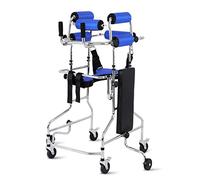 Rollator Indoor Strolley Trolley Walking Aid Seniors Standing Frame Adult Walking Aid The Disabled Adjustable Height,6 Wheels,A