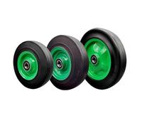 Rollator Rubber Wheelchair Wheels, Caster Wheels Solid Tyre Replacement Cast Iron Hub Double Bearing Pack of 2 Multiple Sizes(6inch/150mm)